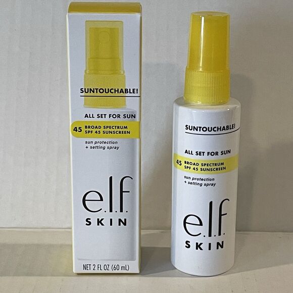 e.l.f. Skin Suntouchable All Set For Sun Setting Spray Broad Spectrum SPF 45 2oz - Picture 1 of 2